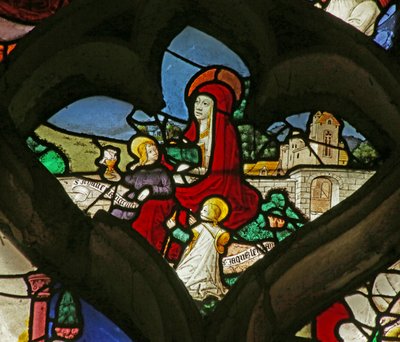 Window depicting Mary Salome and her Two Children: Saint John and Saint James by French School